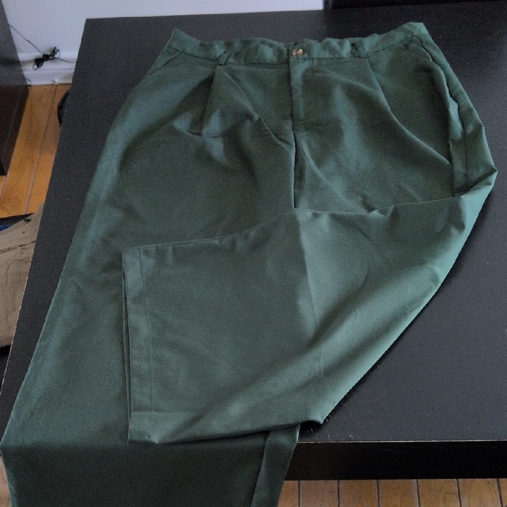 Cider Forest Green Wide Leg Pants